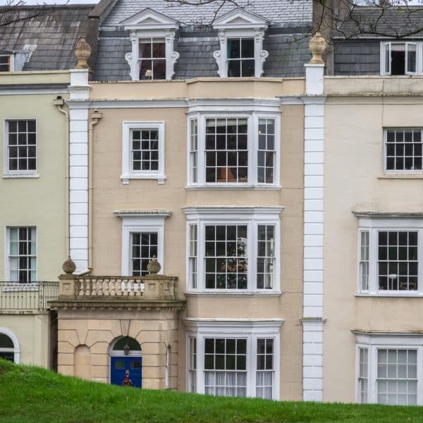English terraced houses around Brandon Hill in Bristol, England, UK